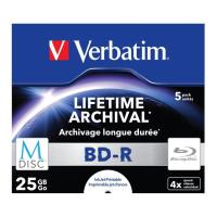 Диск BD Verbatim 25Gb 4x Jewel Case 5шт M-Disc Archival Media Фото