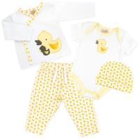 Набор детской одежды Luvena Fortuna человечек, штанишки, кофточка и шапочка Фото