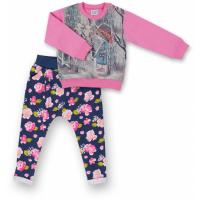 Набір дитячого одягу Breeze с девочкой и штанишками в цветочек Фото