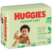 Дитячі вологі серветки Huggies Natural Care 56 х 4 шт Фото