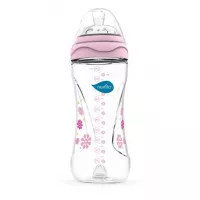 Бутылочка для кормления Nuvita Mimic 330 мл 4м+ антиколиковая, розовая Фото