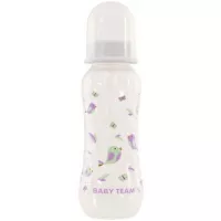 Бутылочка для кормления Baby Team с силиконовой соской 250 мл белая Фото