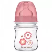 Бутылочка для кормления Canpol babies с широким горлышком Newborn baby, 120 мл, розовая Фото
