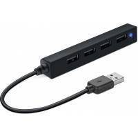 Концентратор Speedlink SNAPPY SLIM USB Hub, 4-Port, USB 2.0, Passive, Bla Фото