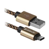 Дата кабель Defender USB 2.0 AM to Type-C 1.0m USB09-03T PRO gold Фото