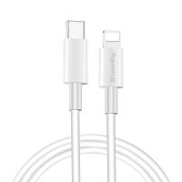 Дата кабель ColorWay USB-C to Lightning 1.0m 3A white Фото
