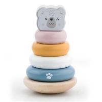 Розвиваюча іграшка Viga Toys Пирамидка PolarB Белый медведь Фото