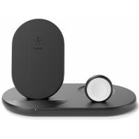 Зарядний пристрій Belkin 3-in-1 Wireless Pad/Stand/Apple Watch, black Фото