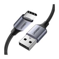 Дата кабель Ugreen USB 2.0 AM to USB-C 2.0m US288 Aluminum Braid Blac Фото