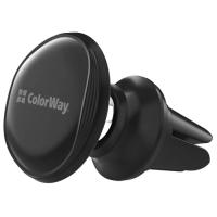 Универсальный автодержатель ColorWay Metallic Air Vent-4(360 rotation) magnetic Black Фото