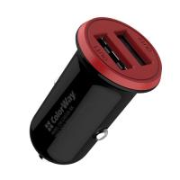 Зарядное устройство ColorWay 2USB AUTO ID 3.4A (17W) red/black Фото