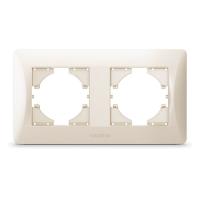 Рамка Videx BINERA кремовая 2 поста Фото