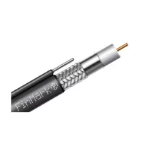 Кабель телевізійний FinMark RG-660, CU, +steel wire, 305м, black Фото