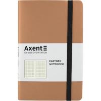 Блокнот Axent Partner Soft, 125х195, 96л, клет, золотой Фото
