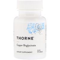 Минералы Thorne Research Медь (Бисглицинат), Copper Bisglycinate, 60 капсу Фото