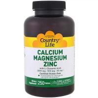 Витаминно-минеральный комплекс Country Life Кальций, Магний и Цинк с L-Глютамином, Calcium Mag Фото
