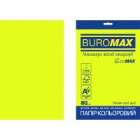 Бумага Buromax А4, 80g, NEON yellow, 20sh, EUROMAX Фото
