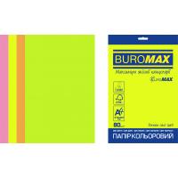 Бумага Buromax А4, 80g, NEON, 4colors, 50sh, EUROMAX Фото