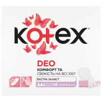 Щоденні прокладки Kotex Normal Plus Deo 56 шт. Фото