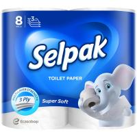 Туалетний папір Selpak 3 слоя 8 рулонов Фото