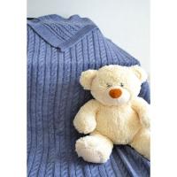 Плед Прованс Soft косы Синий меланж 220х240 см Фото