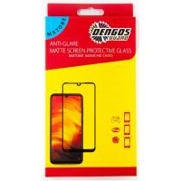 Стекло защитное Dengos Full Glue Matte для iPhone 12/12 Pro (black) Фото