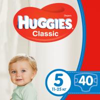 Підгузок Huggies Classic 5 (11-25 кг) Jumbo 40 шт Фото