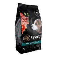 Сухой корм для собак Savory Puppy rich in Fresh Turkey and Chicken 3 кг Фото