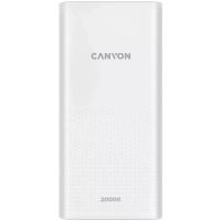 Батарея универсальная Canyon 20000mAh, Input 5V/2A, Output 5V/2.1A(Max), White Фото