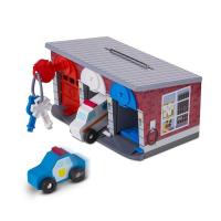 Ігровий набір Melissa&Doug Дерев'яний гараж рятувальних машин з ключами Фото