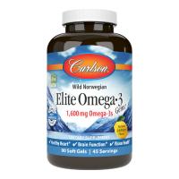 Жирные кислоты Carlson Омега-3, Вкус Лимона, Elite Omega-3 Gems, 90 жела Фото