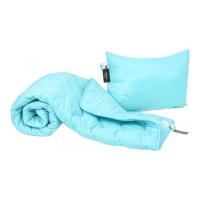 Ковдра MirSon Набір Бавовняний №1706 Eco Light BLue Ковдра 155х2 Фото