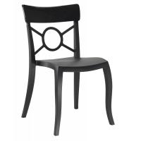 Кухонний стілець PAPATYA o-pera-s сидіння чорне, верх суцільно чорний Фото