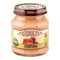 Детское пюре Rudolfs Телятина с 6 месяцев 120 г Фото