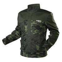 Куртка рабочая Neo Tools CAMO, розмір L (52), 255 г/м2, високий комір, кише Фото