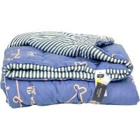 Ковдра MirSon бавовняна Зима №3001 Color Fun Line Whales 200х220 Фото