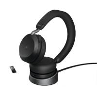 Навушники Jabra Evolve2 75 MS Stereo USB-A + База Black Фото