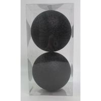 Ялинкова іграшка Novogod`ko 2 шт чорний, гліттер 12 см Фото