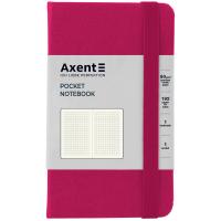 Книга записна Axent Partner, 95x140 мм, 96 аркушів, клітинка, малинова Фото