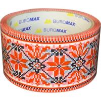 Скотч Buromax Вышиванка 48 мм х 35 м Красная Фото