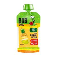 Детское пюре Bob Snail Улитка Боб Смузи Ананас-Груша, пастеризованное, 12 Фото