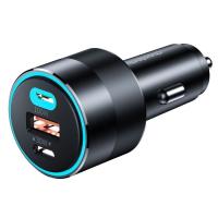 Зарядное устройство Choetech car 2хUSB-C+USB-A 130W QC3.0/PD/PPS black Фото