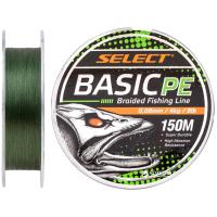 Шнур Select Basic PE 150m Dark Green 0.10mm 10lb/4.8kg Фото