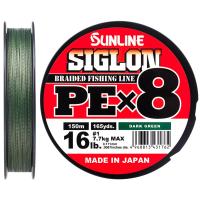 Шнур Sunline Siglon PE х8 300m 0.8/0.153mm 12lb/6.0kg Dark Gree Фото