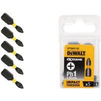 Набор бит DeWALT IMPACT TORSION, ударных, Philips, Ph1, L=25 мм, 5 Фото