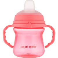 Поїльник-непроливайка Canpol babies з силіконовим носиком FirstCup 150 мл Рожева Фото