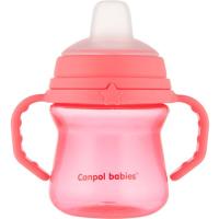 Поильник-непроливайка Canpol babies с силиконовым носиком FirstCup 150 мл Розовая Фото