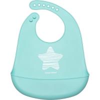 Слюнявчик Canpol babies Pastel силиконовый с карманом голубой Фото