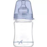 Бутылочка для кормления Lovi Diamond Glass Baby Shower скляна 150 мл Блакитна Фото