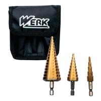 Набор сверл Werk ступенчатых 3 предмета, 4-12, 4-20, 4-32 мм Фото